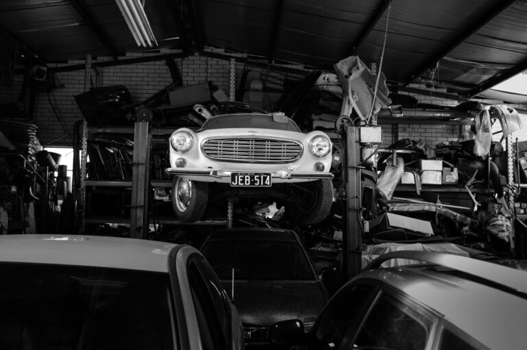 Volvo on hoist at John Johnson’s Voldat workshop in Moorabbin